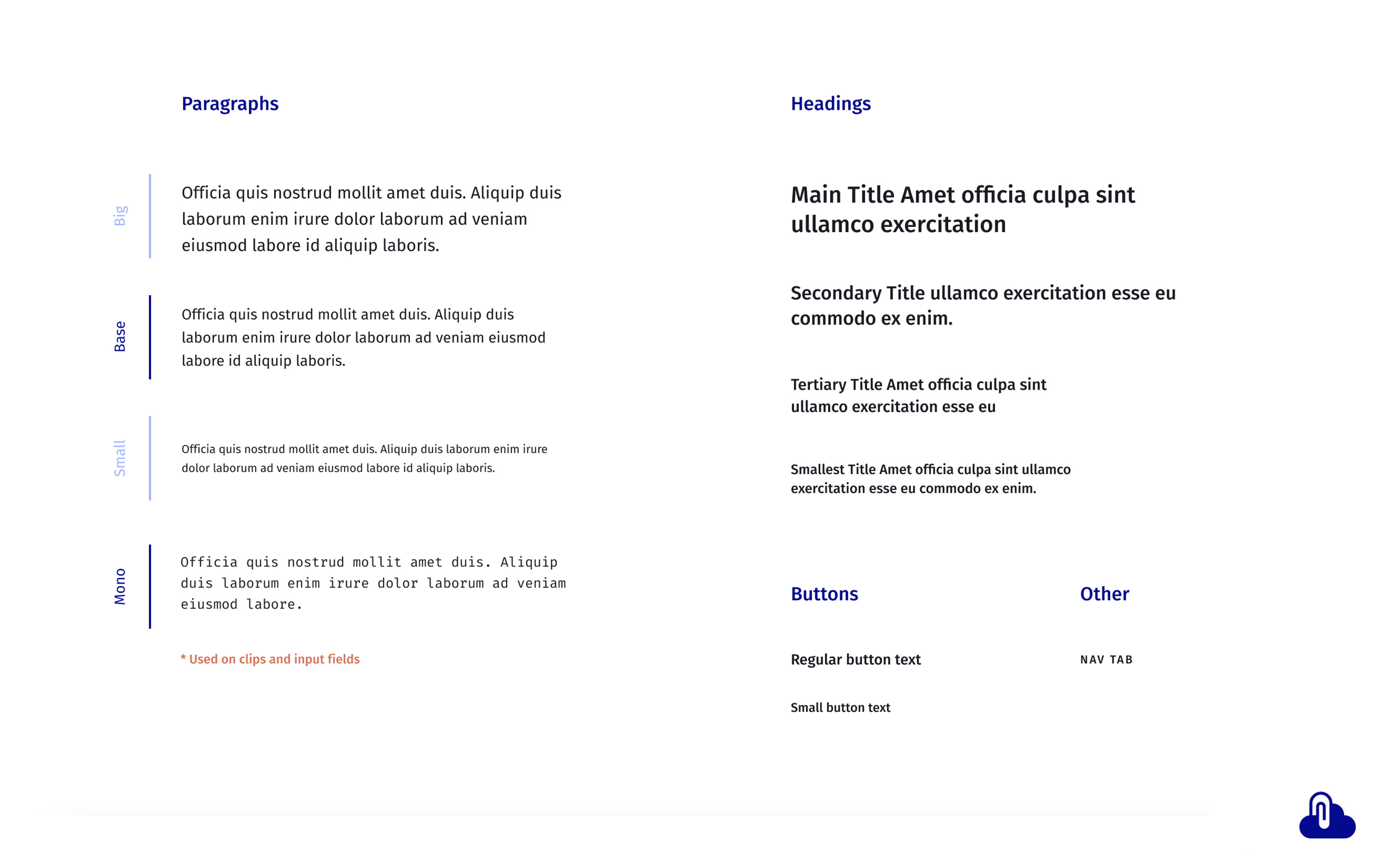 ClipToCloud typography — light