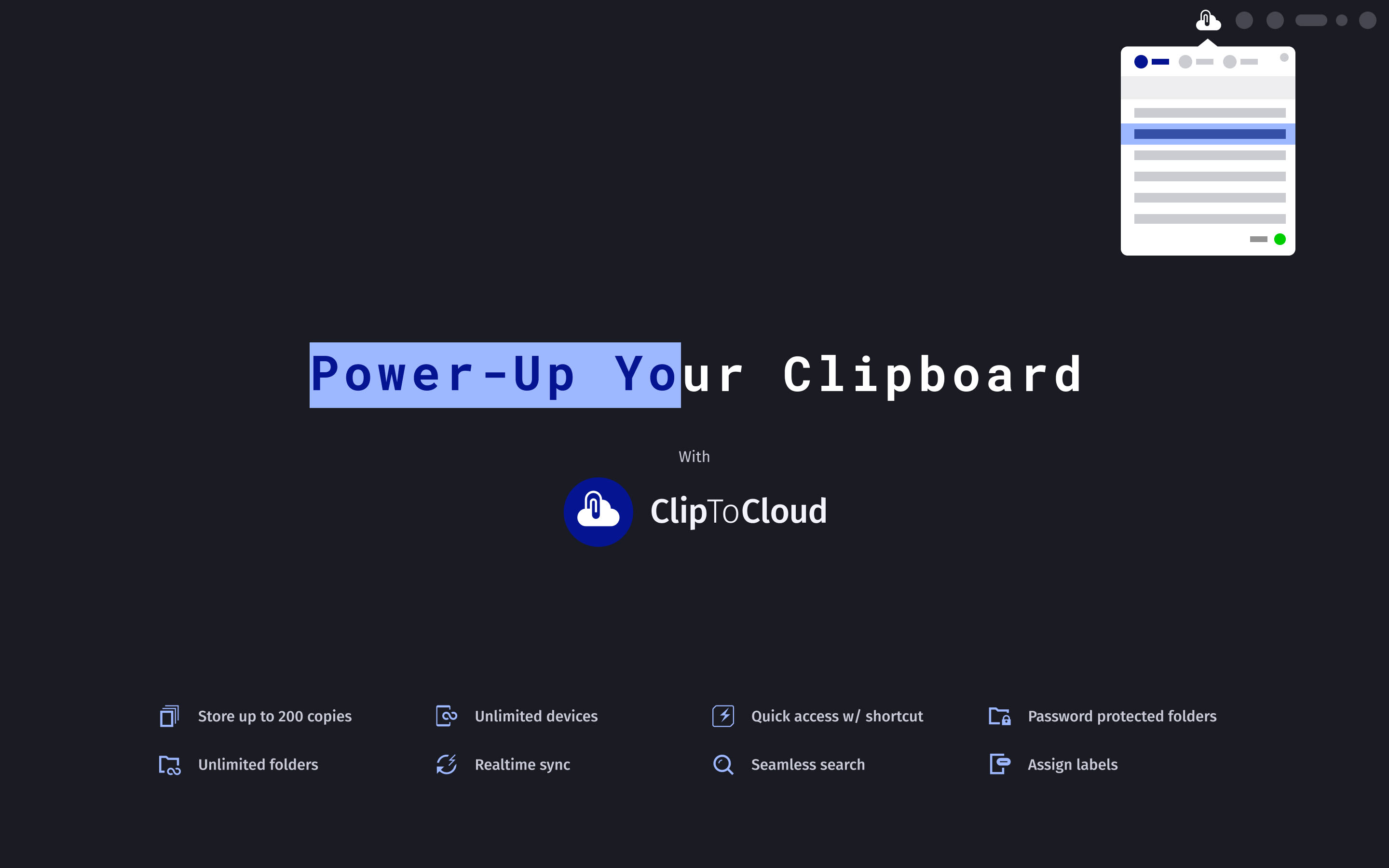 ClipToCloud — Power-Up Your Clipboard