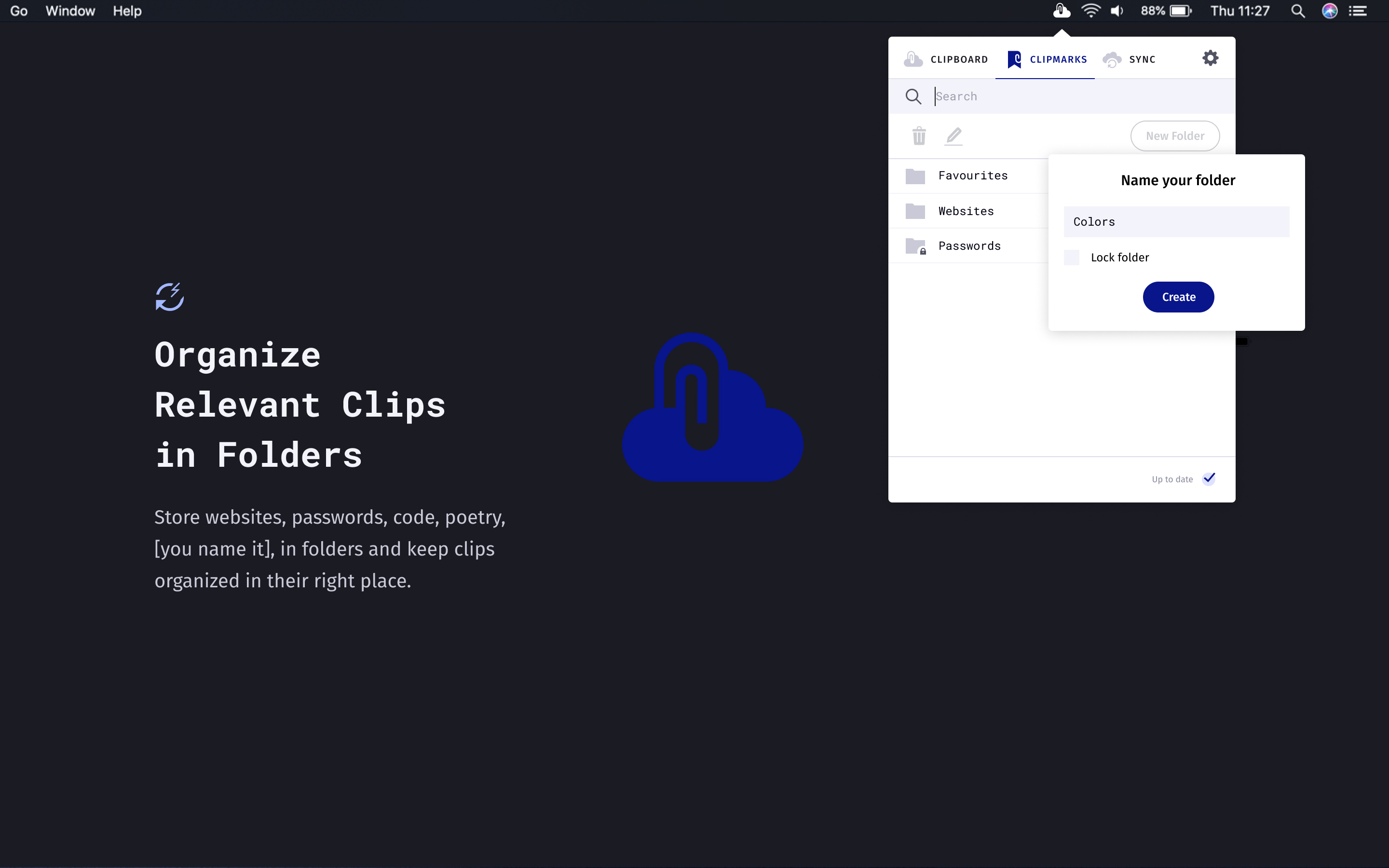 Organize Relevant Clips in Folders