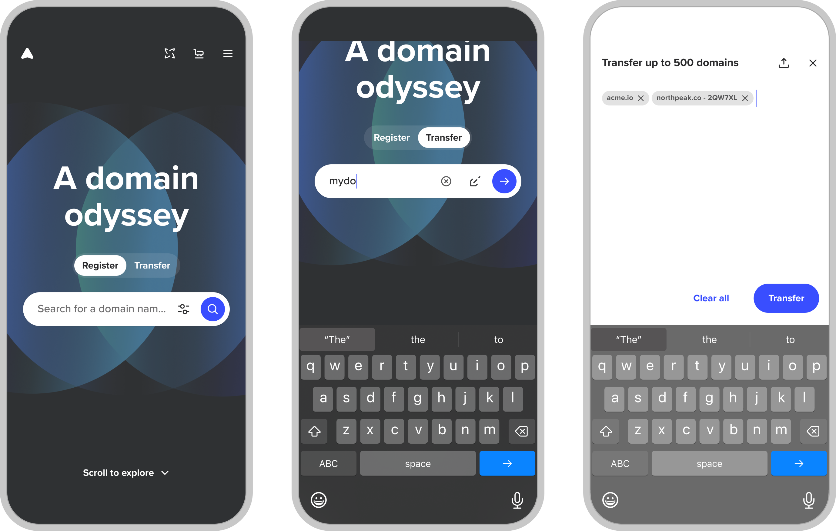 Homepage mobile experience