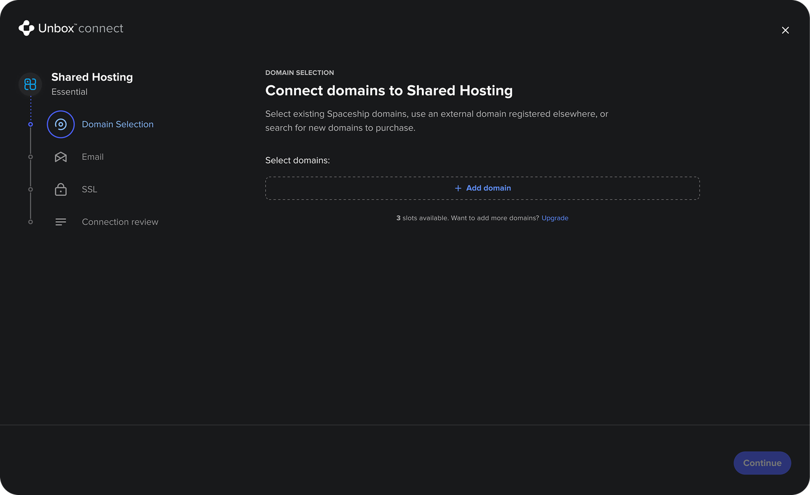Unbox onboarding step 2 dark