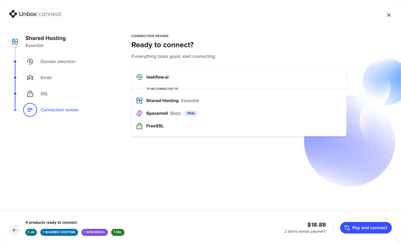 Unbox onboarding step 3