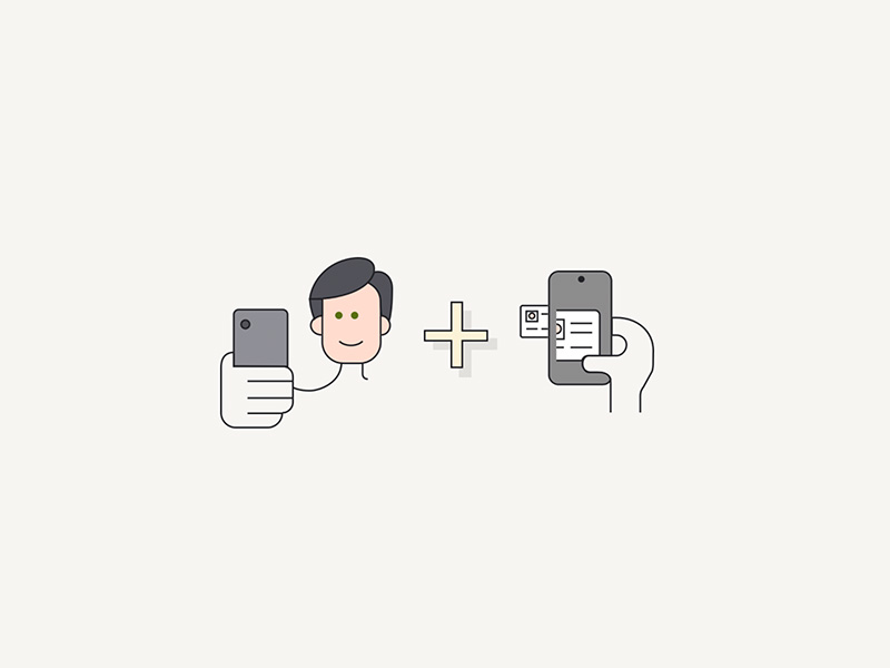 Illustration — selfie plus ID submission