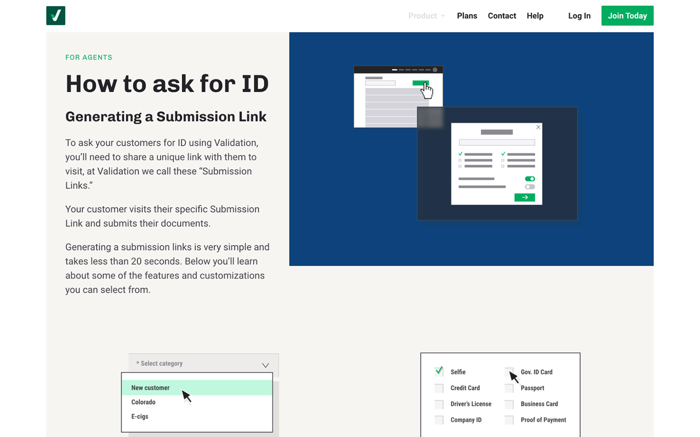 For Agents — how to generate a submission link and select document types